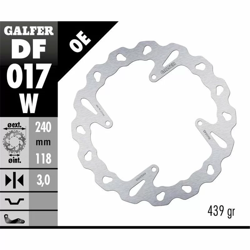 Galfer DF017W Brake Disco Wave Fixed