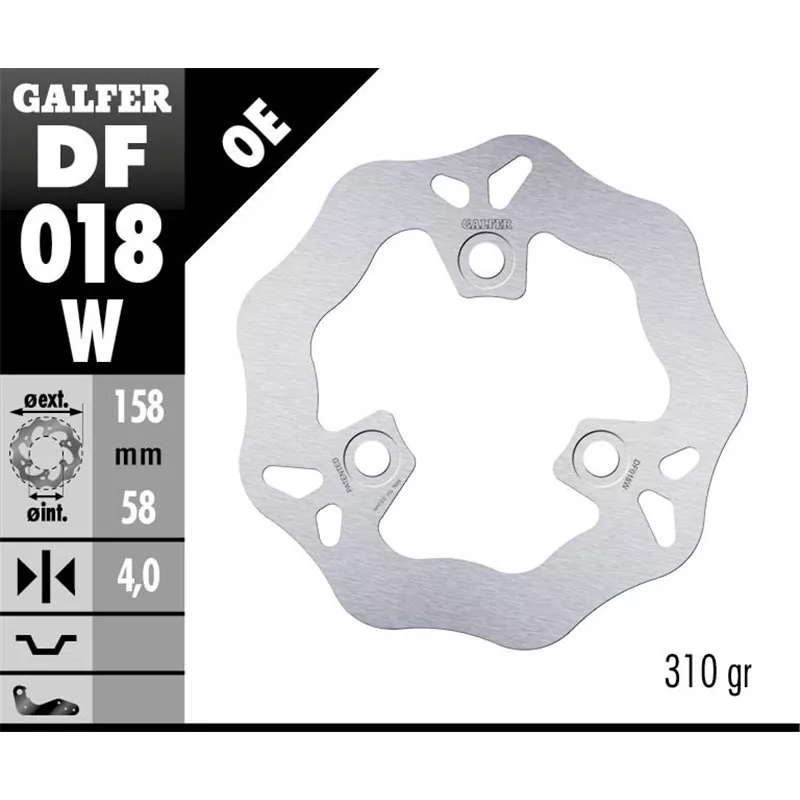 Galfer DF018W Bremsscheibe Wave Fixiert Galfer DF018W Bremsscheibe Wave Fixiert