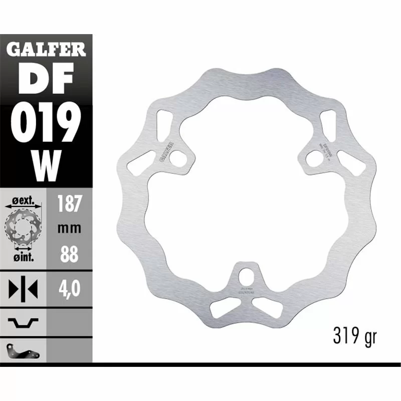 Galfer DF019W Brake Disco Wave Fixed