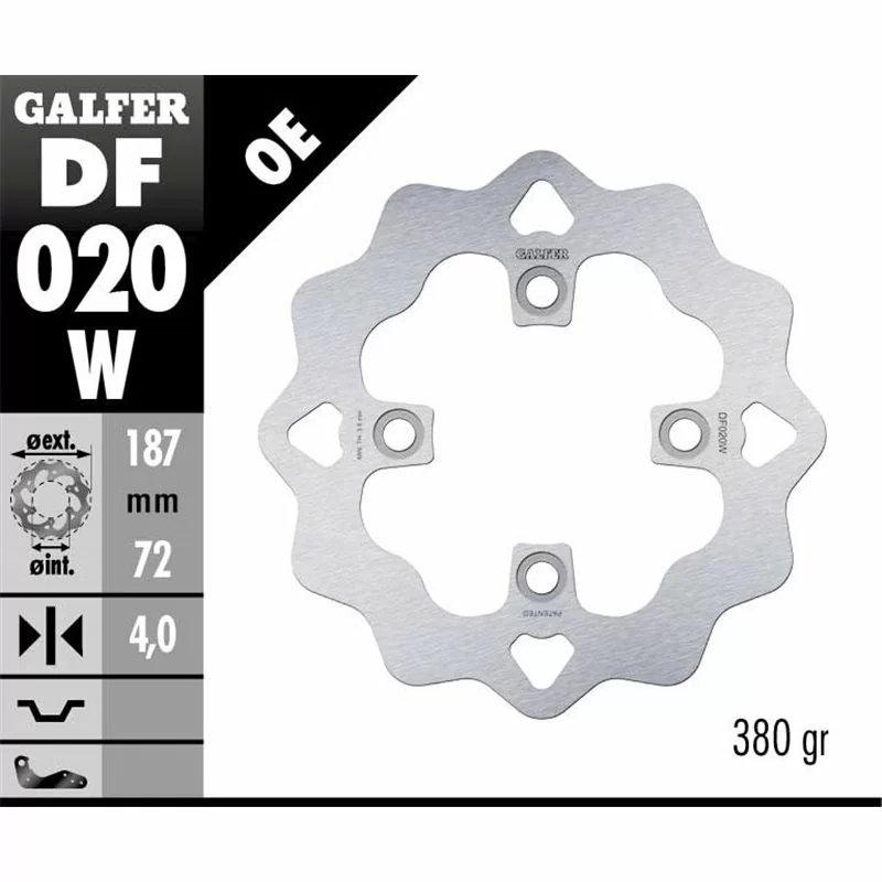 Galfer DF020W Brake Disco Wave Fixed