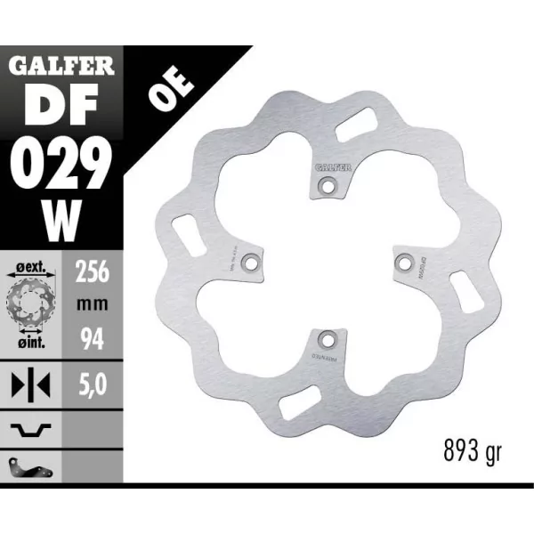 Galfer DF029W Brake Disc Wave Fixed