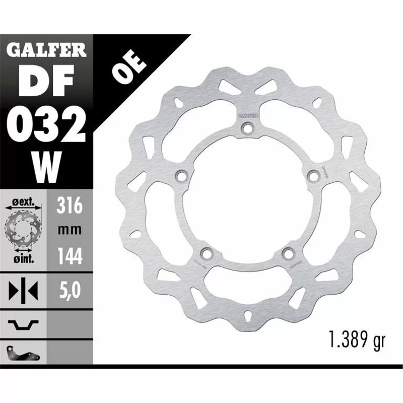 Galfer DF032W Brake Disco Wave Fixed