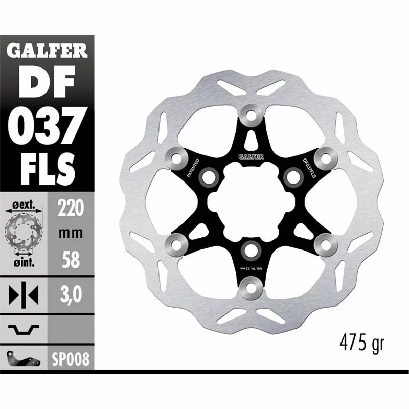 Galfer DF037FLS Brake Disc Wave Floating