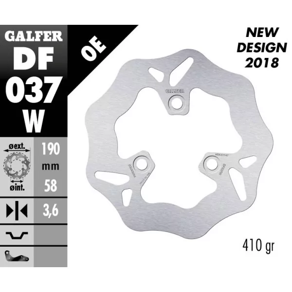 Galfer DF037W Brake Disc Wave Fixed