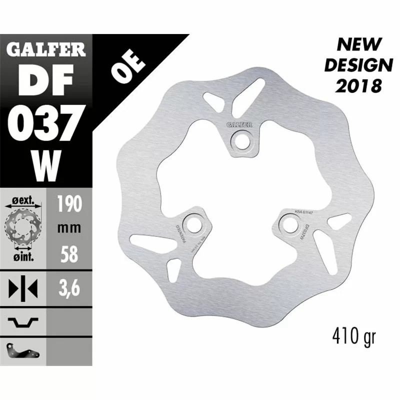 Galfer DF037W Brake Disco Wave Fixed