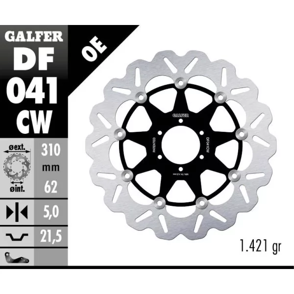 Galfer DF041CW Bremsscheibe Wave Schwimmend