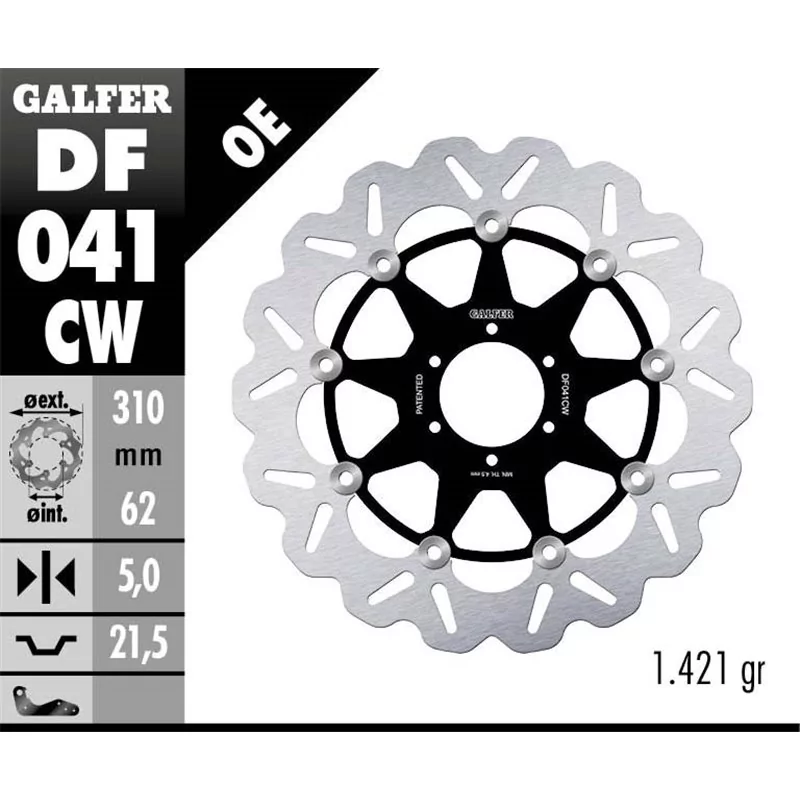 Galfer DF041CW Brake Disc Wave Floating