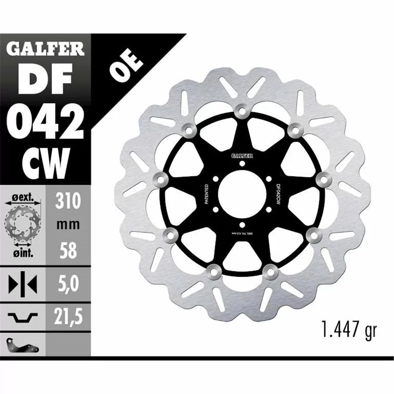 Galfer DF042CW Bremsscheibe Wave Schwimmend