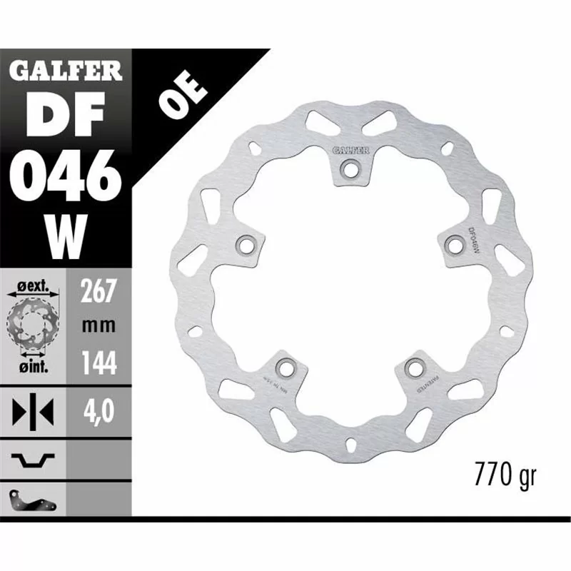 Galfer DF046W Brake Disco Wave Fixed