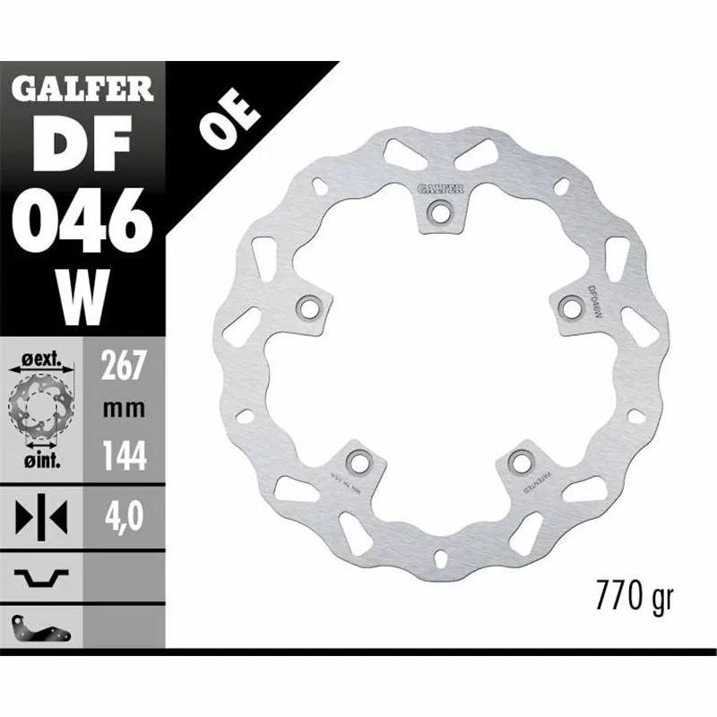 Galfer DF046W Disque De Frein Wave Fixe