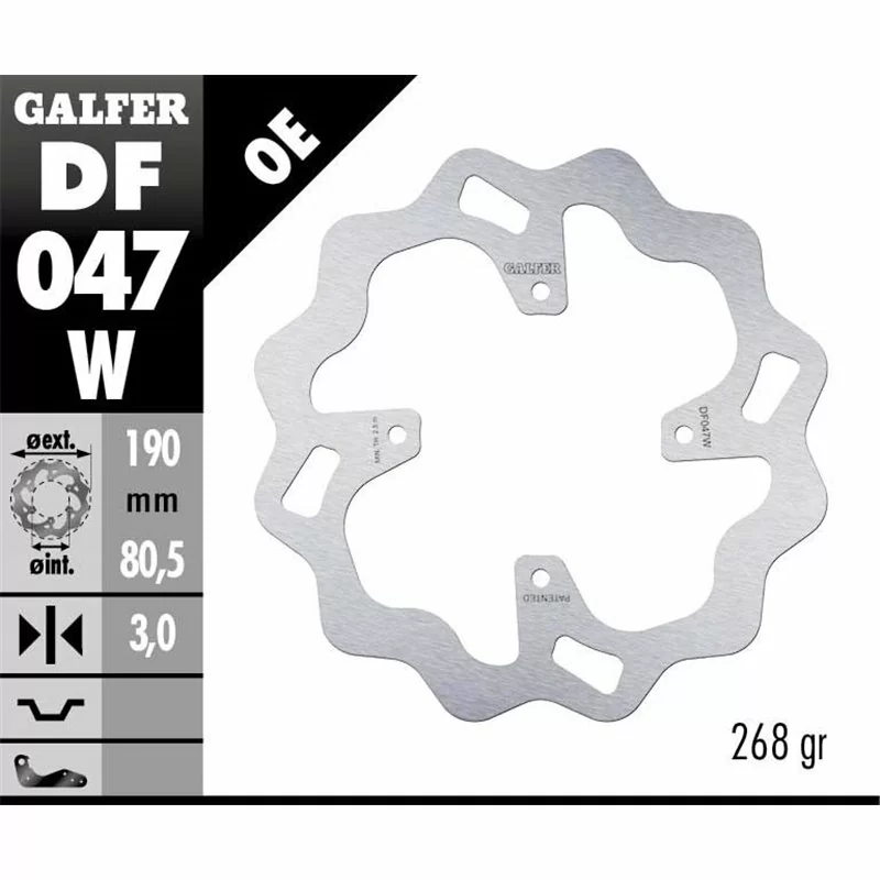 Galfer DF047W Brake Disco Wave Fixed