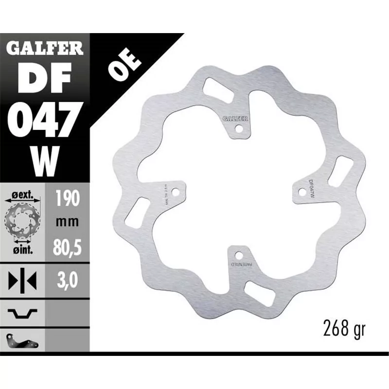 Galfer DF047W Disco Freno Wave Fisso Galfer DF047W Disco Freno Wave Fisso