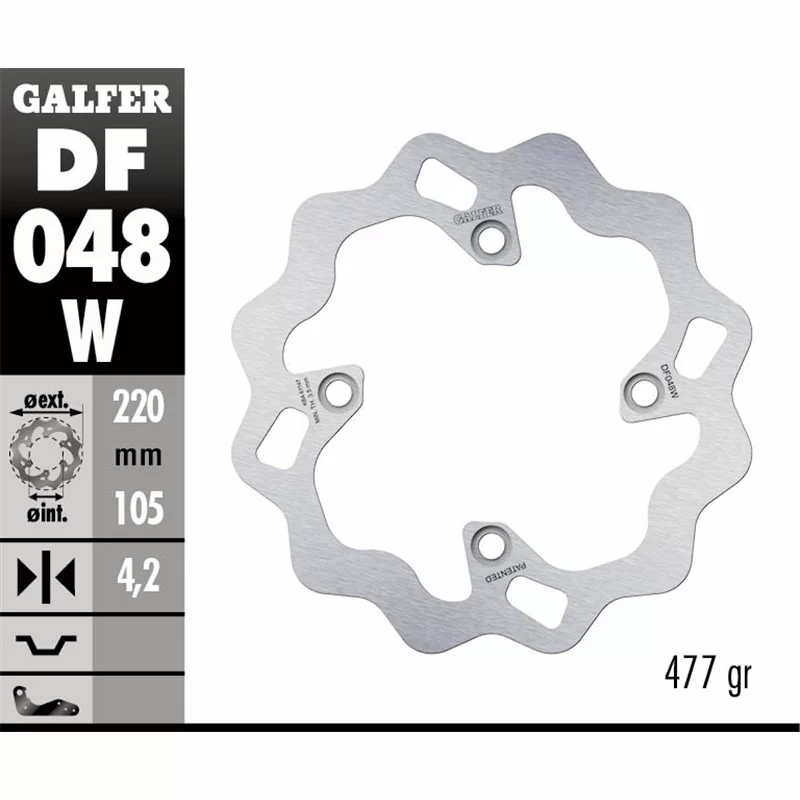 Galfer DF048W Bremsscheibe Wave Fixiert