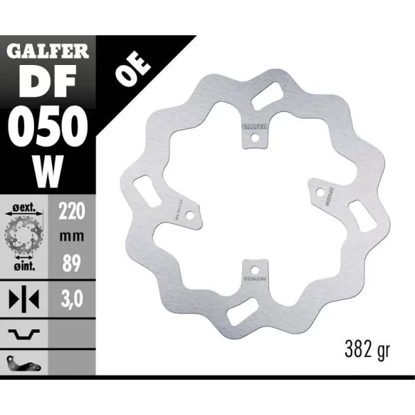 Galfer DF050W Brake Disc Wave Fixed