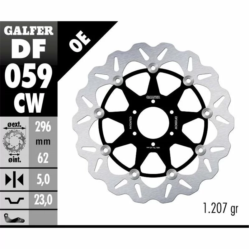 Galfer DF059CW Disco de Freno Wave Flotante