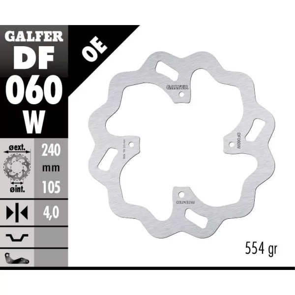 Galfer DF060W Brake Disc Wave Fixed