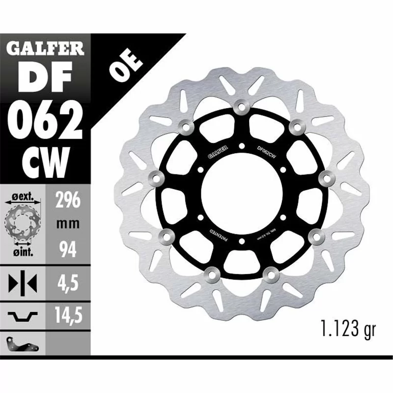 Galfer DF062CW Brake Disc Wave Floating