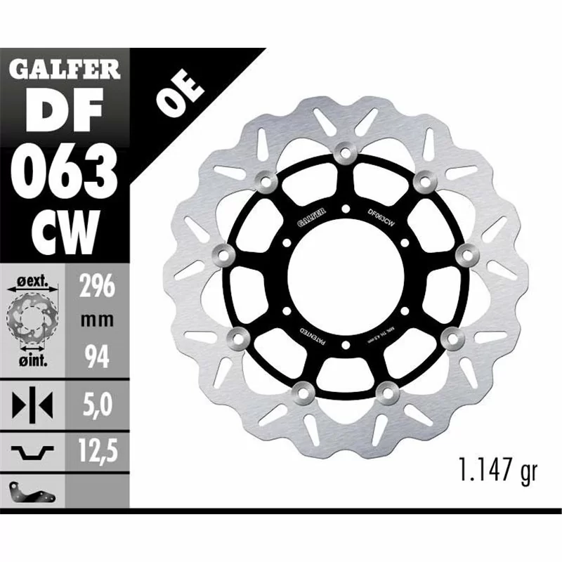 Galfer DF063CW Disco de Freno Wave Flotante