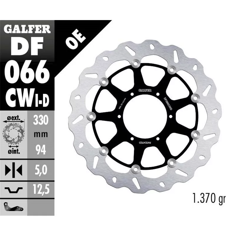Galfer DF066CWD Brake Disc Wave Floating Galfer DF066CWD Brake Disc Wave Floating