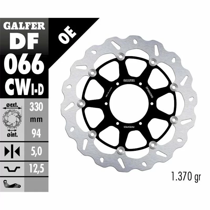 Galfer DF066CWD Disque de Frein Wave Flottant