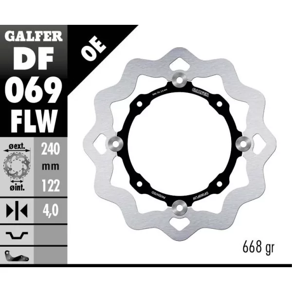 Galfer DF069FLW Bremsscheibe Wave Schwimmend