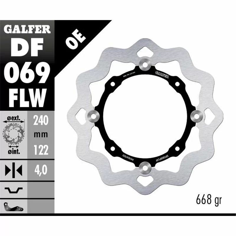 Galfer DF069FLW Brake Disc Wave Floating
