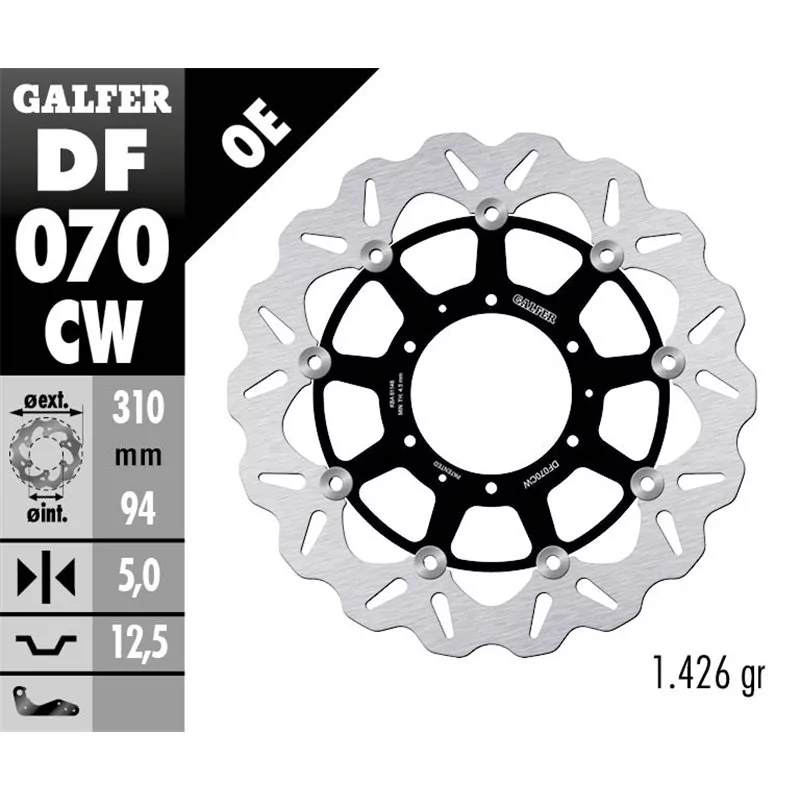 Galfer DF070CW Disco de Freno Wave Flotante Galfer DF070CW Disco de Freno Wave Flotante