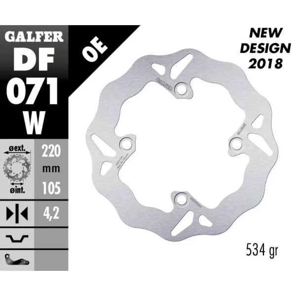 Galfer DF071W Brake Disc Wave Fixed