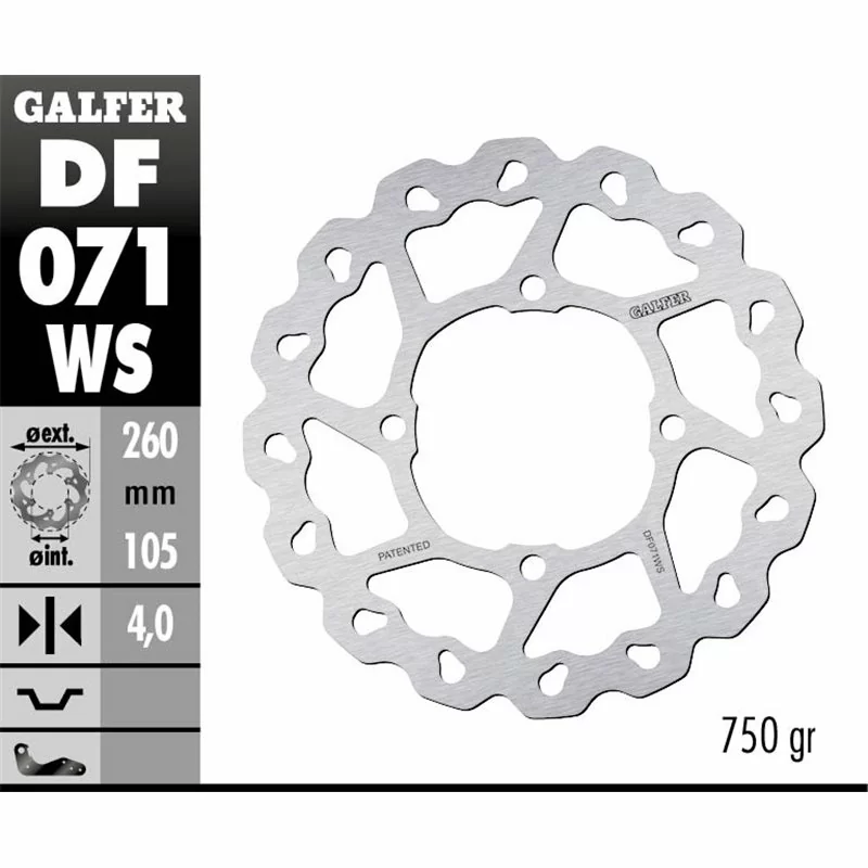 Galfer DF071WS Brake Disco Wave Fixed