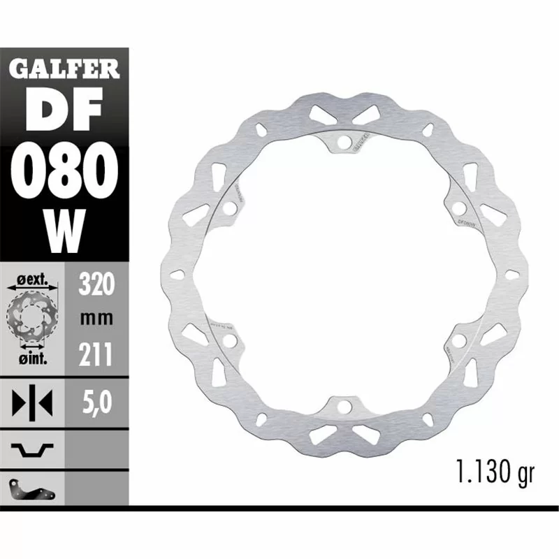 Galfer DF080W Bremsscheibe Wave Fixiert