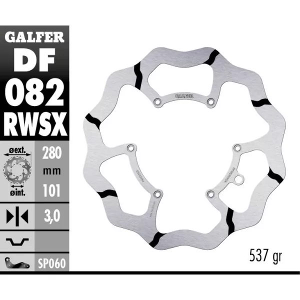 Galfer DF082RWSX Brake Disc Wave Fixed
