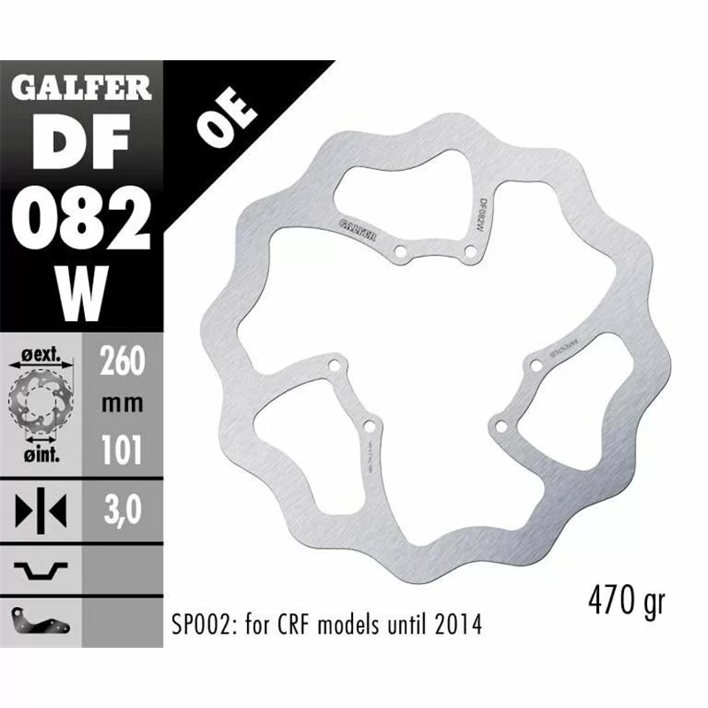 Galfer DF082W Brake Disco Wave Fixed
