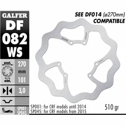 Galfer DF082WS Brake Disco Wave Fixed