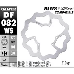 Galfer DF082WS Brake Disco Wave Fixed