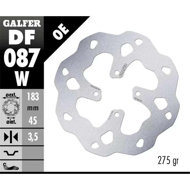 Galfer DF087W Disco Freno Wave Fisso Galfer DF087W Disco Freno Wave Fisso
