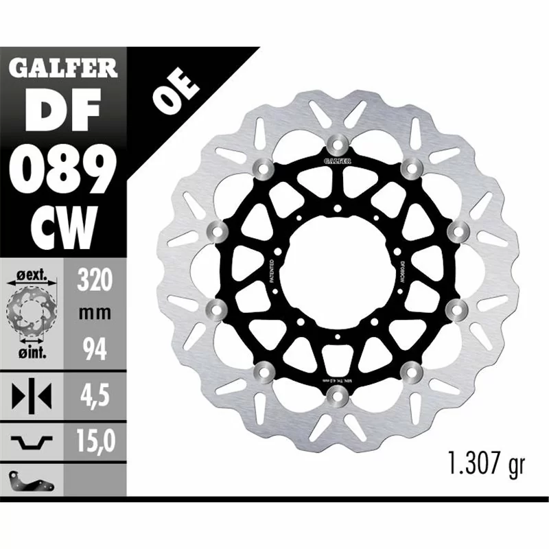 Galfer DF089CW Brake Disc Wave Floating
