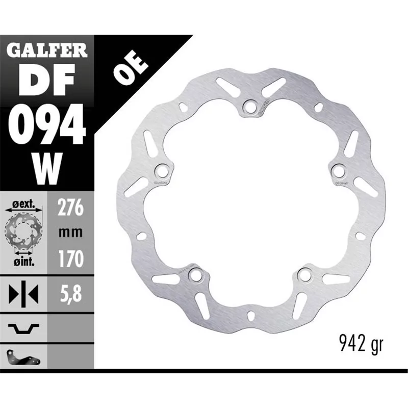 Galfer DF094W Brake Disco Wave Fixed Galfer DF094W Brake Disco Wave Fixed