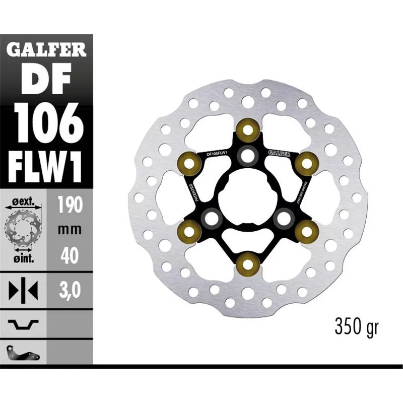 Galfer DF106FLW1 Bremsscheibe Wave Schwimmend Galfer DF106FLW1 Bremsscheibe Wave Schwimmend