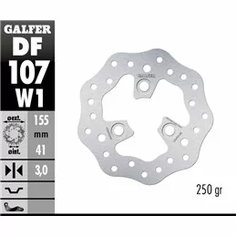 Galfer DF107W1 Brake Disco Wave Fixed
