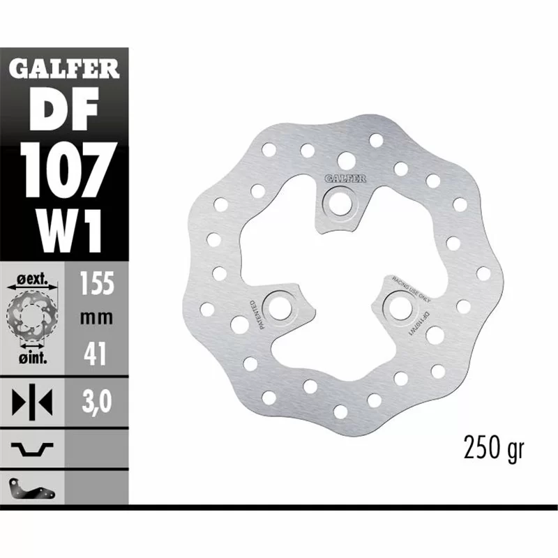 Galfer DF107W1 Brake Disco Wave Fixed
