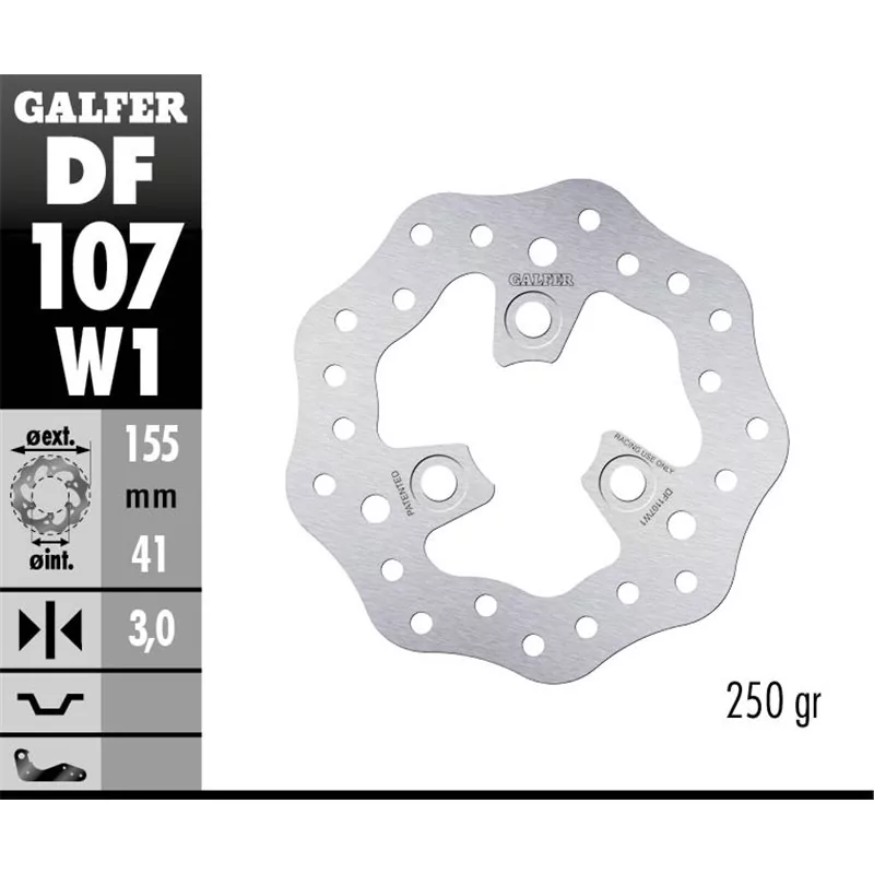 Galfer DF107W1 Brake Disco Wave Fixed Galfer DF107W1 Brake Disco Wave Fixed