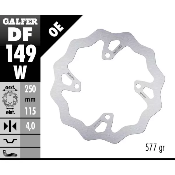 Galfer DF149W Brake Disc Wave Fixed