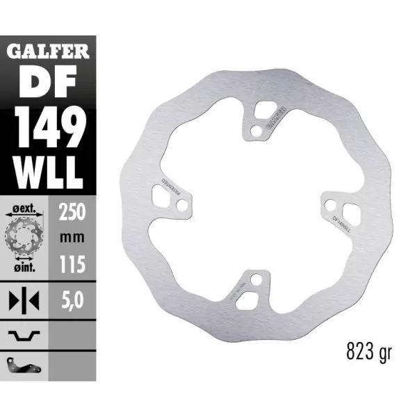 Galfer DF149WLL Brake Disc Wave Fixed