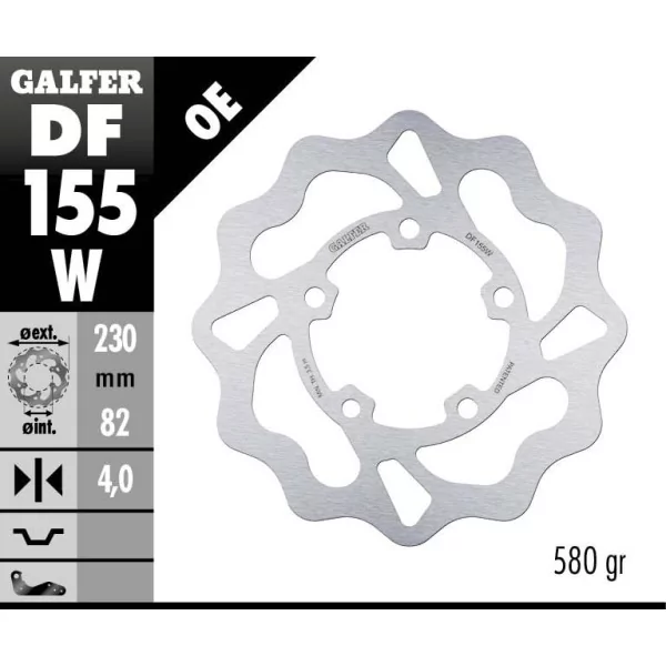 Galfer DF155W Bremsscheibe Wave Fixiert