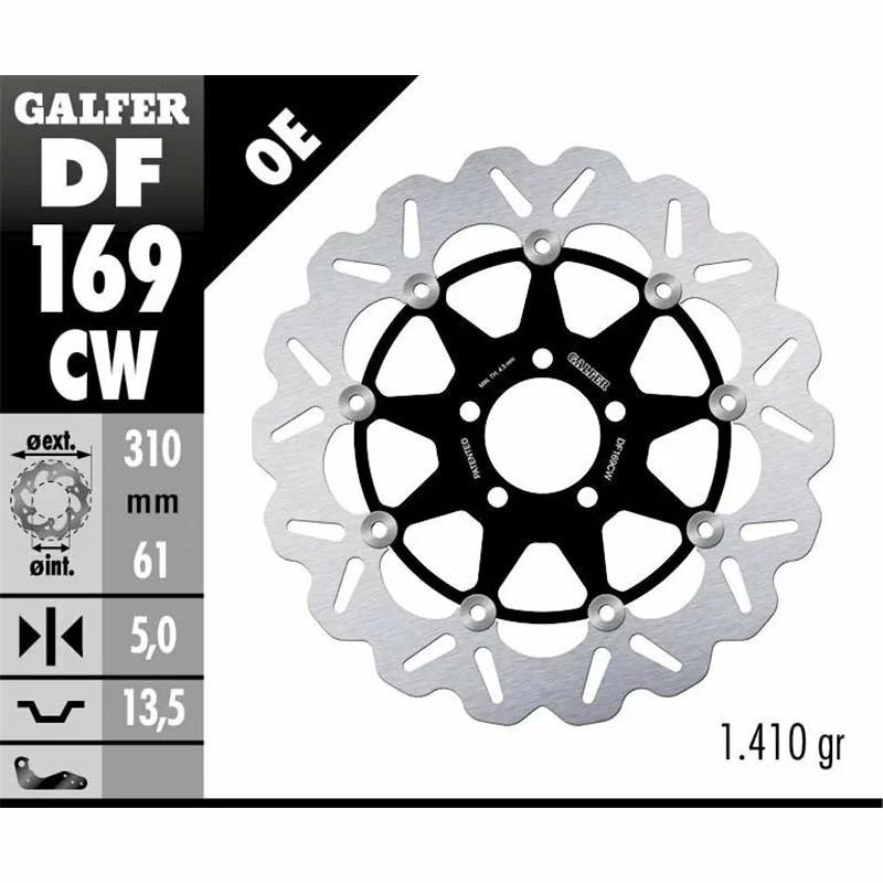 Galfer DF169CW Disque de Frein Wave Flottant