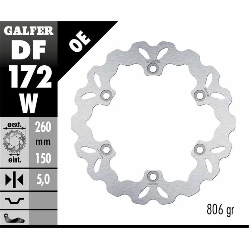 Galfer DF172W Brake Disco Wave Fixed