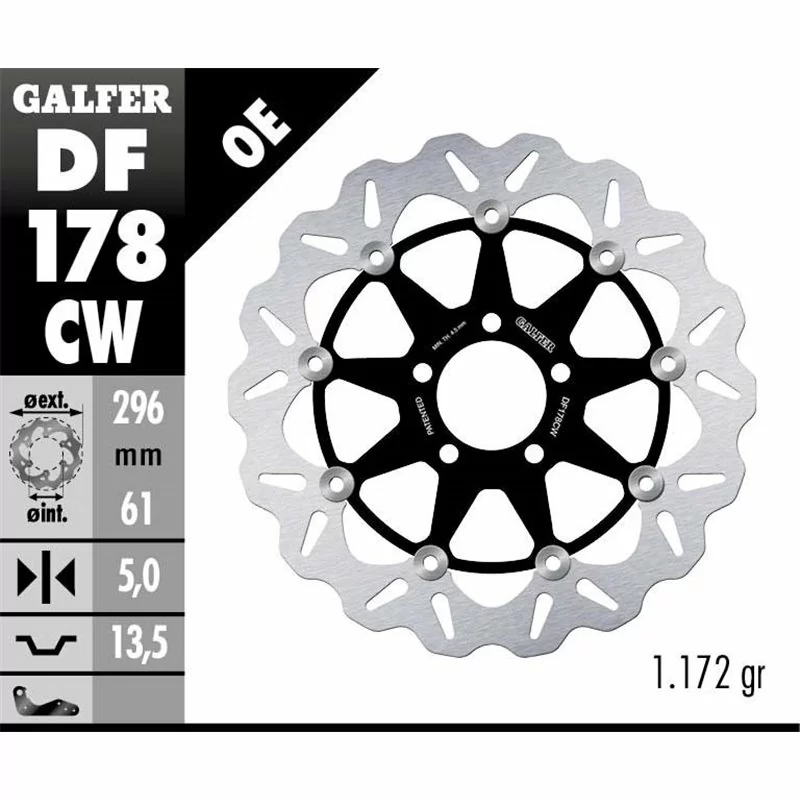 Galfer DF178CW Disco de Freno Wave Flotante