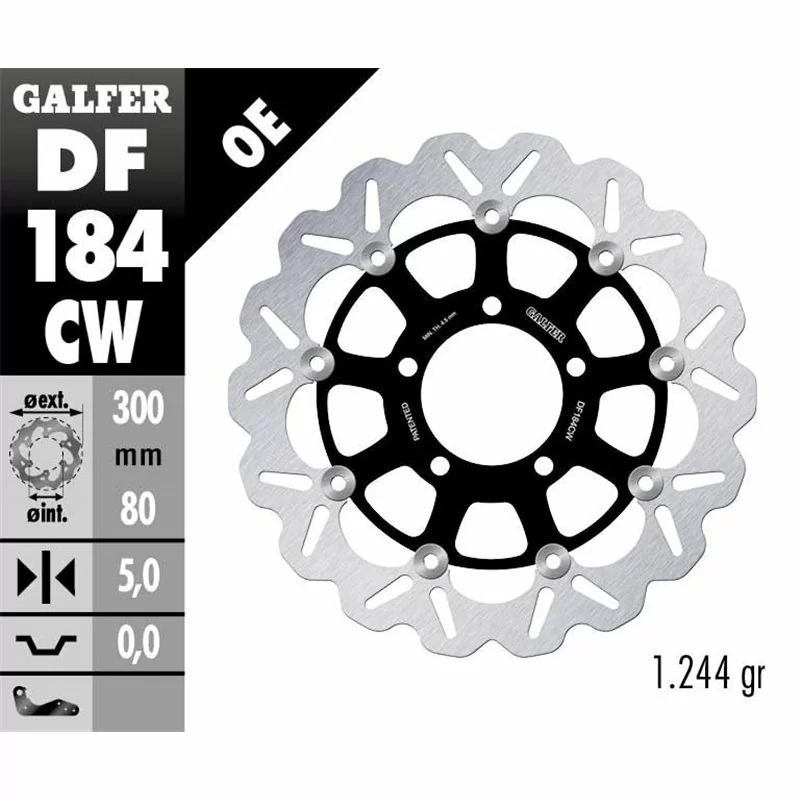 Galfer DF184CW Brake Disc Wave Floating