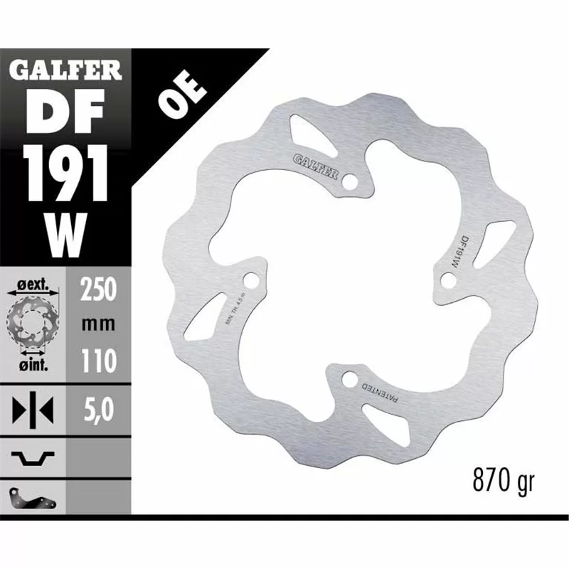 Galfer DF191W Disque De Frein Wave Fixe