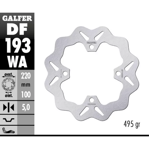 Galfer DF193WA Bremsscheibe Wave Fixiert